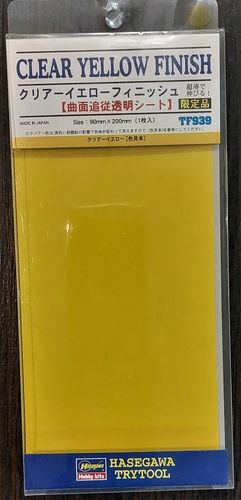 Klebefolie, durchsichtig, gelb, 90 x 200 mm