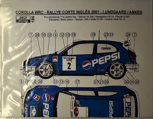 Toyota Corolla WRC Rallye Corte Ingles 2001 Lundgaard / Anker