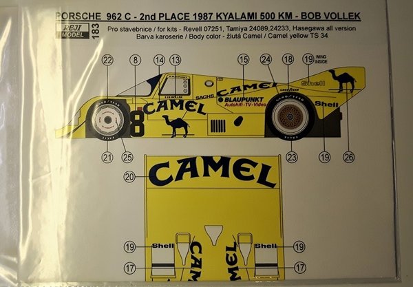 Porsche 962C 1987 500 Km Kyalami Camel Bob Wollek