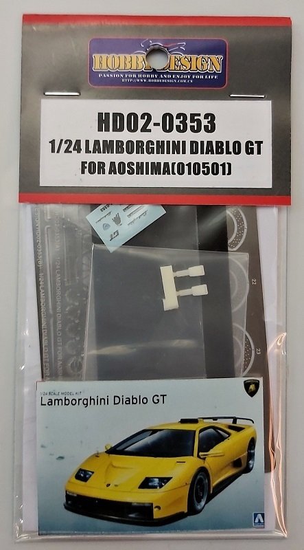 Lamborghini Diablo GT for Aoshima 010501 Detail Up Parts, Fotoätzteile