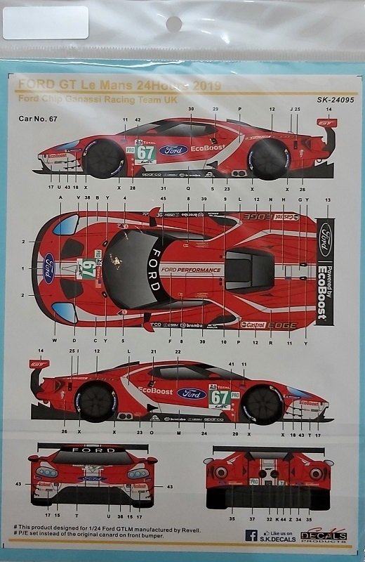 Ford GT Le Mans 24 Hours 2019 Ford Chip Ganassi Racing Team UK Decals