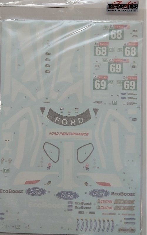 Ford GT Le Mans 24 Hours 2019 Ford Chip Ganassi Racing Team USA Decals