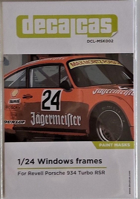 Window frames for Porsche 934 Turbo RSR Maskierfolie für Revell Bausatz
