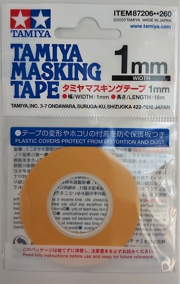 Abdeckband, Masking Tape 1mm / 18m