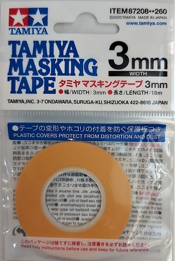 Abdeckband, Masking Tape 3mm / 18m