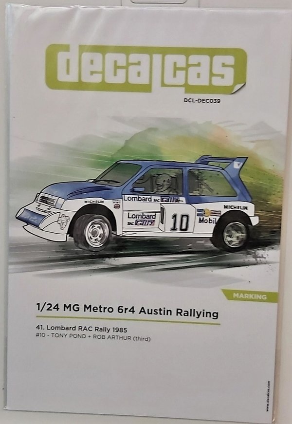 MG Metro 6R4 Austin Rallying 41. Lombard RAC Rally 1985 Decals