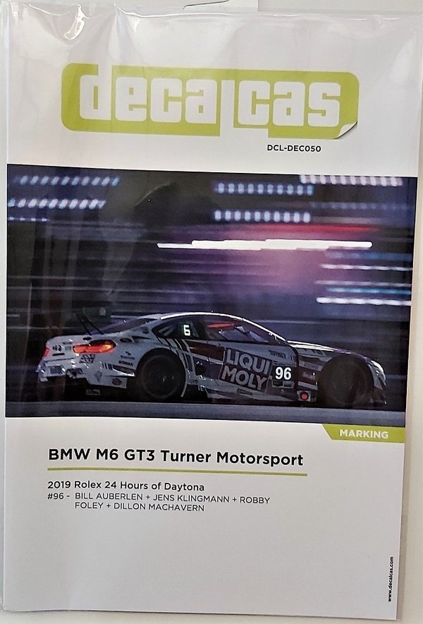 BMW M6 GT3 Turner Motorsport 2019 Rolex 24 Hours of Daytona #96 Decals