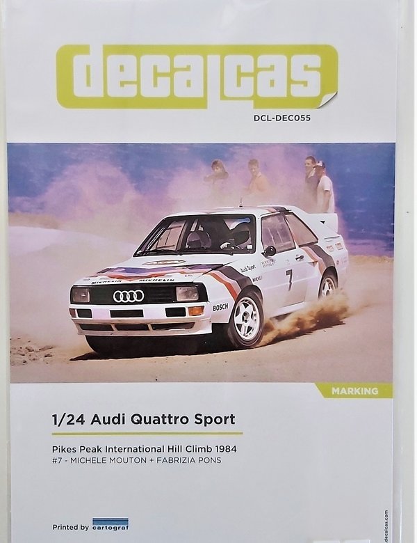 Audi Quattro Sport Pikes Peak International Hill Climb 1984 #7 Michele Mouton + Fabrizio Pons Decals