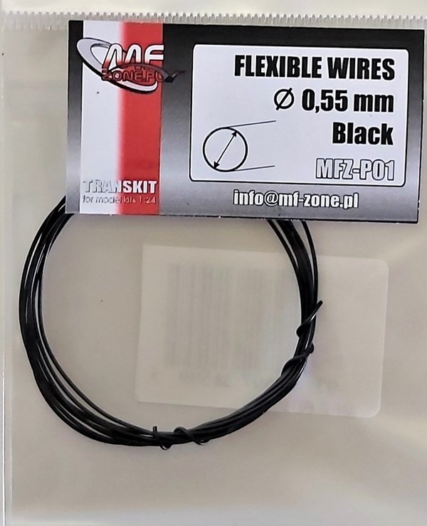Flexible Wires, Flexibler Draht Ø0,55mm schwarz