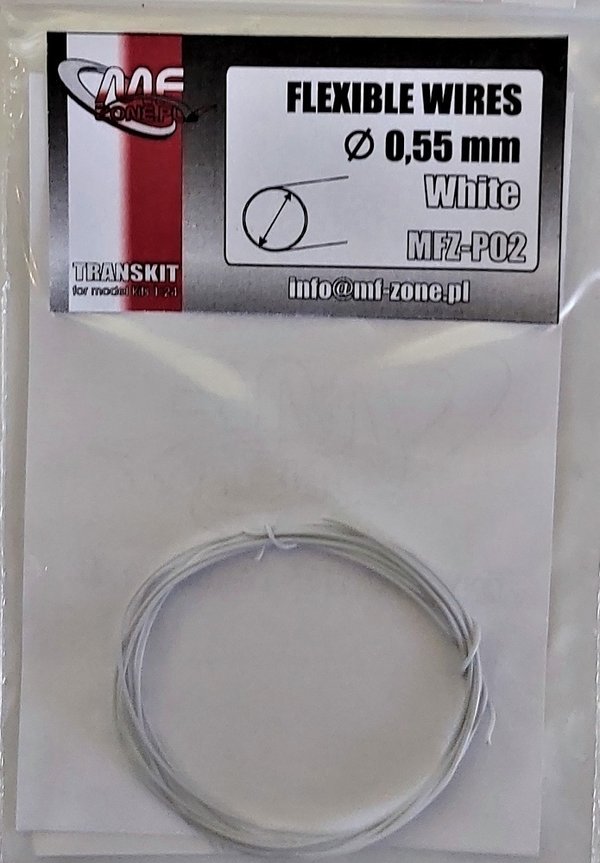 Flexible Wires, Flexibler Draht Ø0,55mm weiß