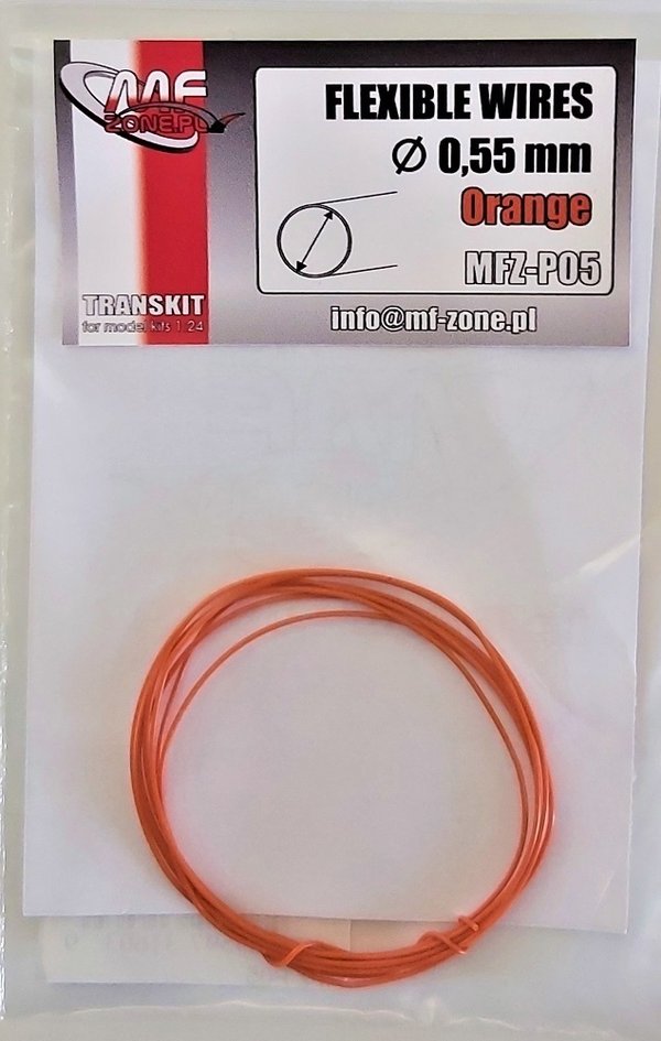 Flexible Wires, Flexibler Draht Ø0,55mm orange
