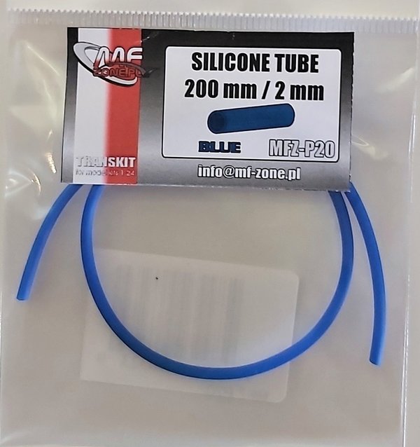 Silicone Tube, Silikonschlauch Ø2mm X 200mm blau