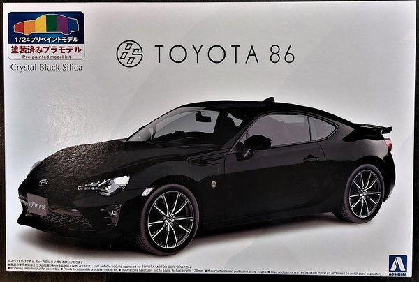 Toyota 86 Crystal Black Silicia Pre painted model Kit