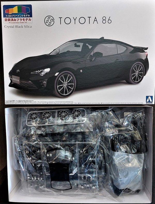 Toyota 86 Crystal Black Silicia Pre painted model Kit